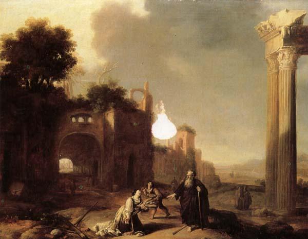 BREENBERGH, Bartholomeus The Prophet Elijah and the Widow of Zarephath oil painting image